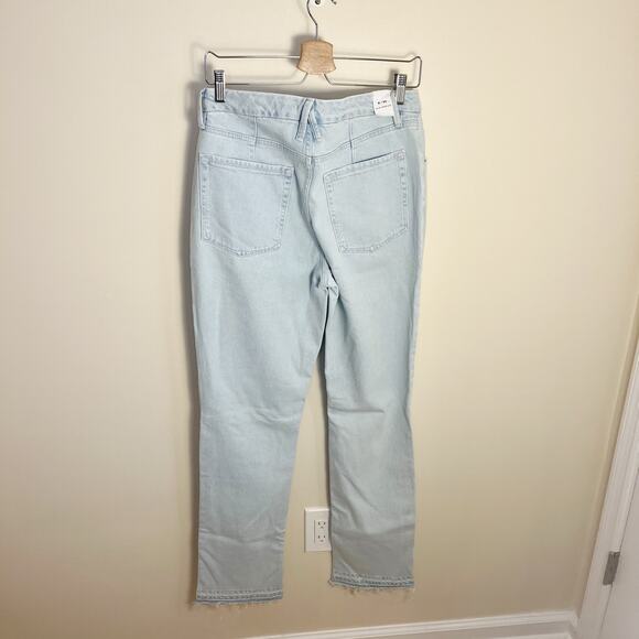 NWT Good American Good Icon Jeans Distressed Size 8/29 Light Wash - Picture 8 of 9